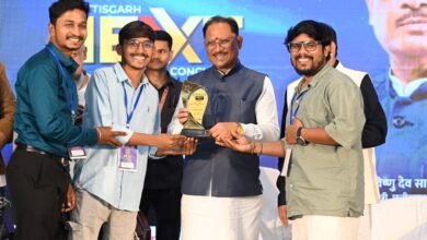 छत्तीसगढ़ नेक्स्ट यूथ कॉन्क्लेव में युवाओं को संबोधित करते मुख्यमंत्री विष्णुदेव साय
