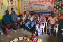 नारायणपुर में आंगन मिलन कार्यक्रम शुरू, गोद भराई और अन्नप्राशन भी हुआ