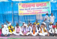 नारायणपुर गायता जोहारनी कार्यक्रम में शामिल आदिवासी समाजजन और अतिथि