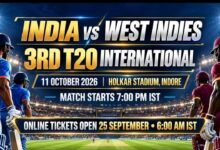 इंदौर के होलकर स्टेडियम में भारत और वेस्टइंडीज के बीच तीसरे टी20 मैच का प्रतीकात्मक दृश्य
