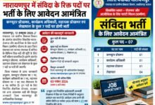 नारायणपुर जिला पंचायत में संविदा के सात पदों पर भर्ती की सूचना