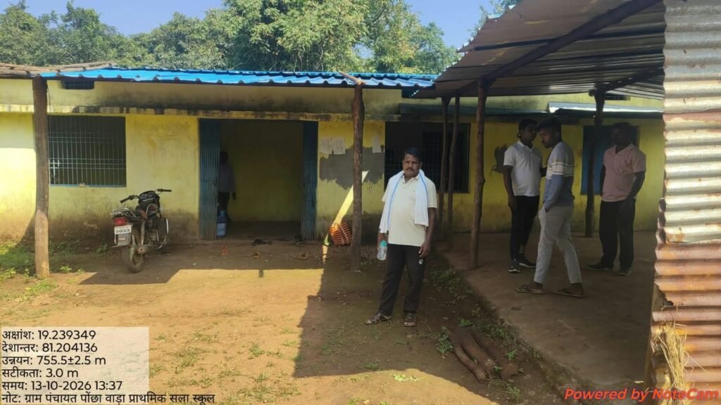 अबूझमाड़ के पोचावाड़ा में अधूरे अस्पताल भवन और विकास कार्यों का निरीक्षण