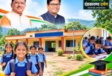 परसा गांव में स्कूली शिक्षा और विद्यालय भवन सुविधाओं से संबंधित दृश्य