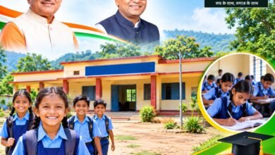 परसा गांव में स्कूली शिक्षा और विद्यालय भवन सुविधाओं से संबंधित दृश्य