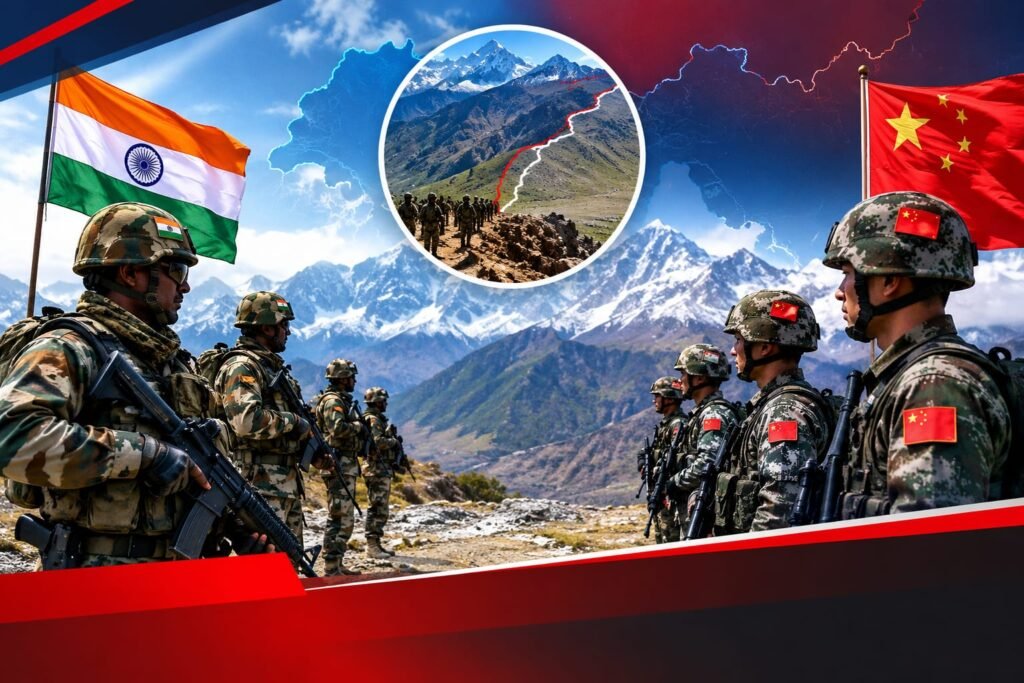 अरुणाचल प्रदेश के ताकसिंग क्षेत्र का हिमालयी सीमावर्ती भूभाग