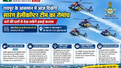 भारतीय वायुसेना की सारंग हेलीकॉप्टर टीम का हवाई प्रदर्शन